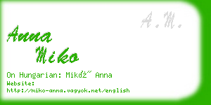 anna miko business card